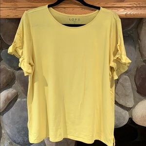 Loft ruffle sleeve tee
